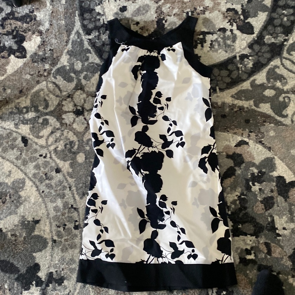 Black white and gray dress